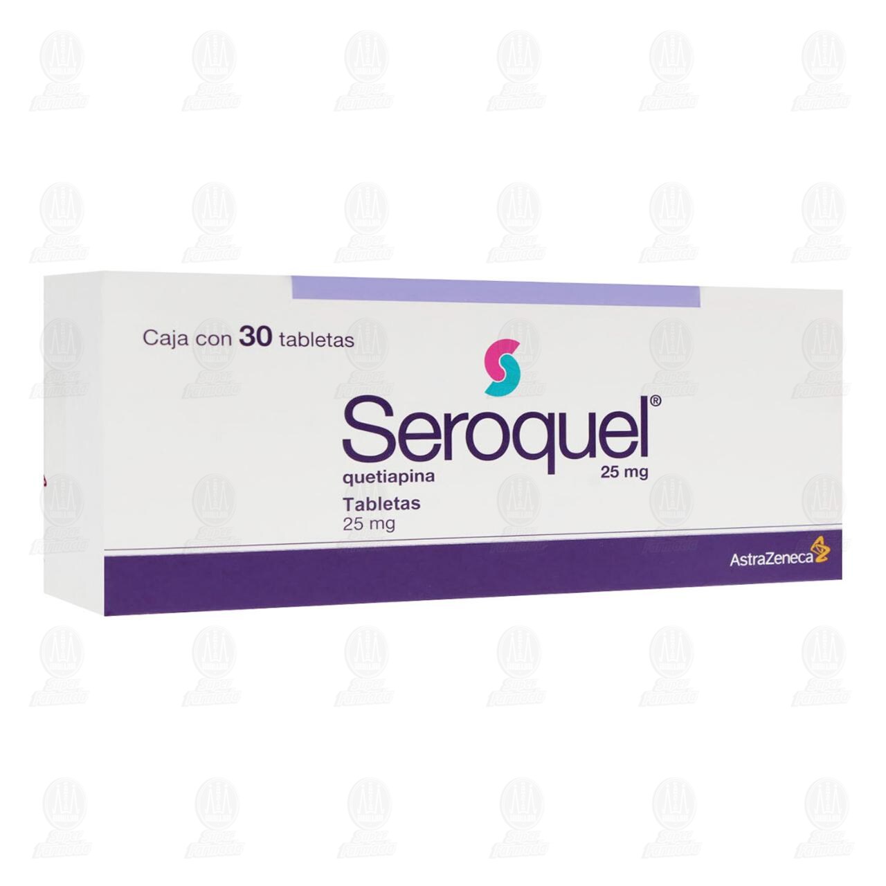 Seroquel 25 mg, 30 Tabletas.