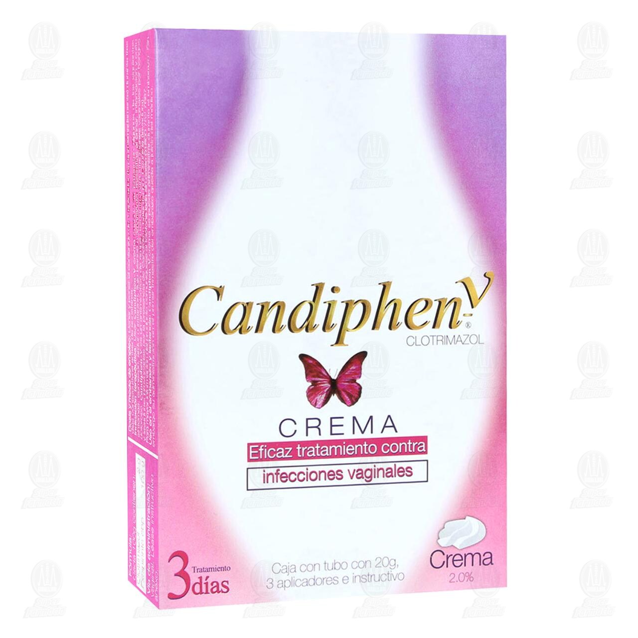 Candiphen V 2.0% Crema con 3 Aplicadores, 20 gr. image number 0