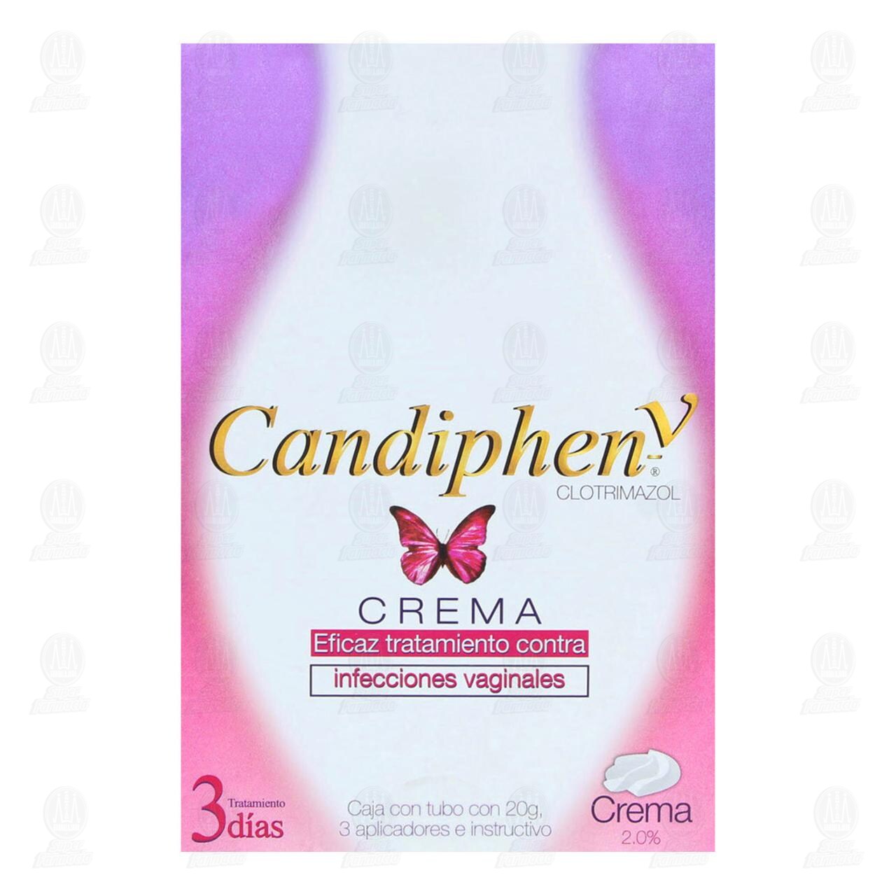 Candiphen V 2.0% Crema con 3 Aplicadores, 20 gr. image number 1