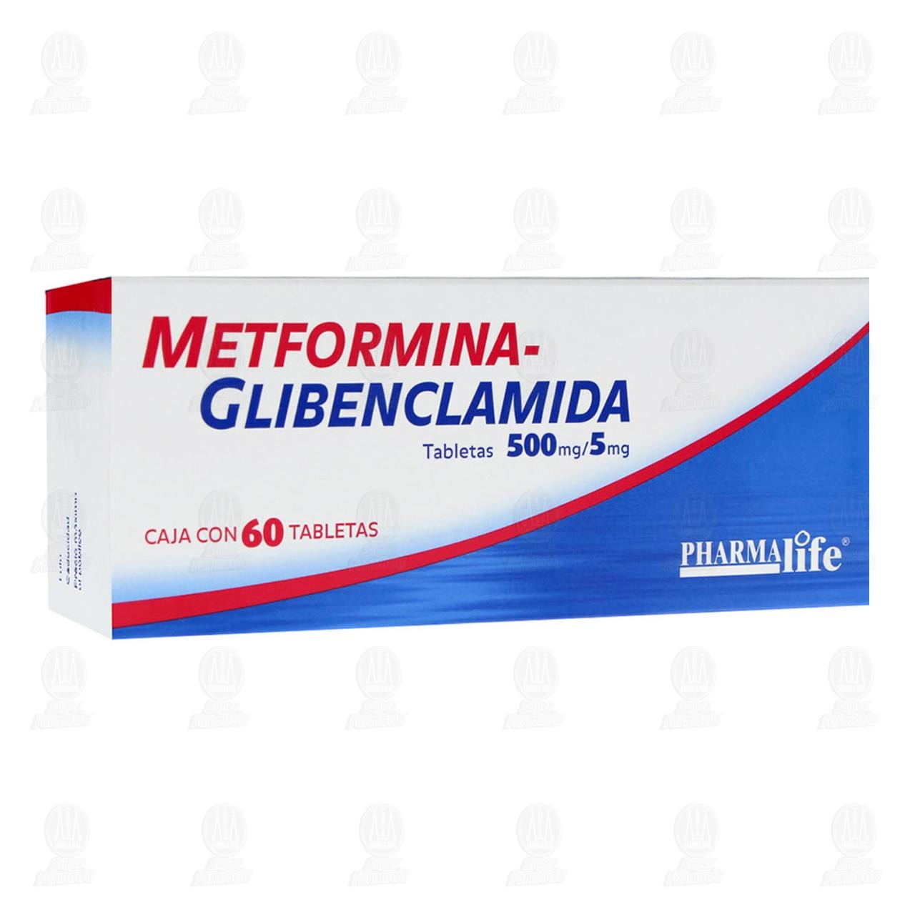 Metformina-Glibenclamida 500mg/5mg, 60 Tabletas Pharmalife. image number 0
