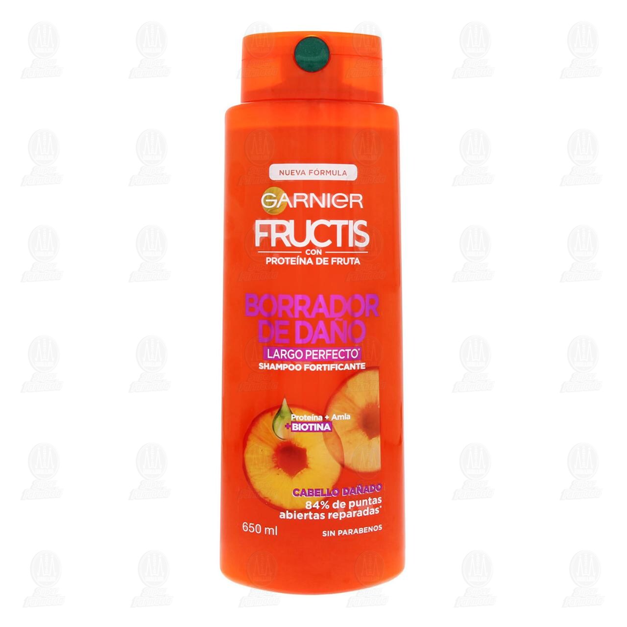 Shampoo Garnier Fructis Borrador de Da&ntilde;o Largo Perfecto, 650 ml. image number 1