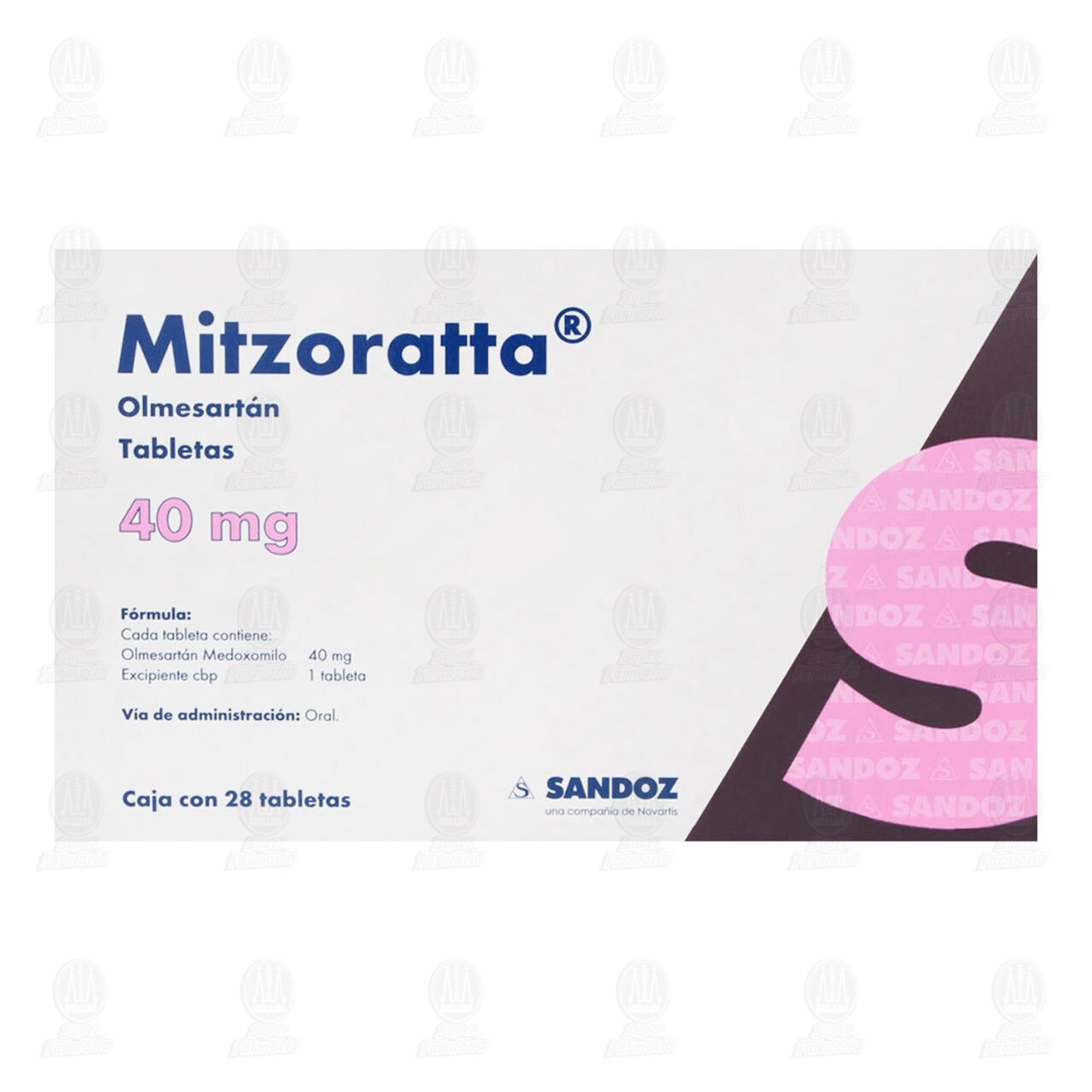 Mitzoratta 40 mg, 28 Tabletas. image number 1