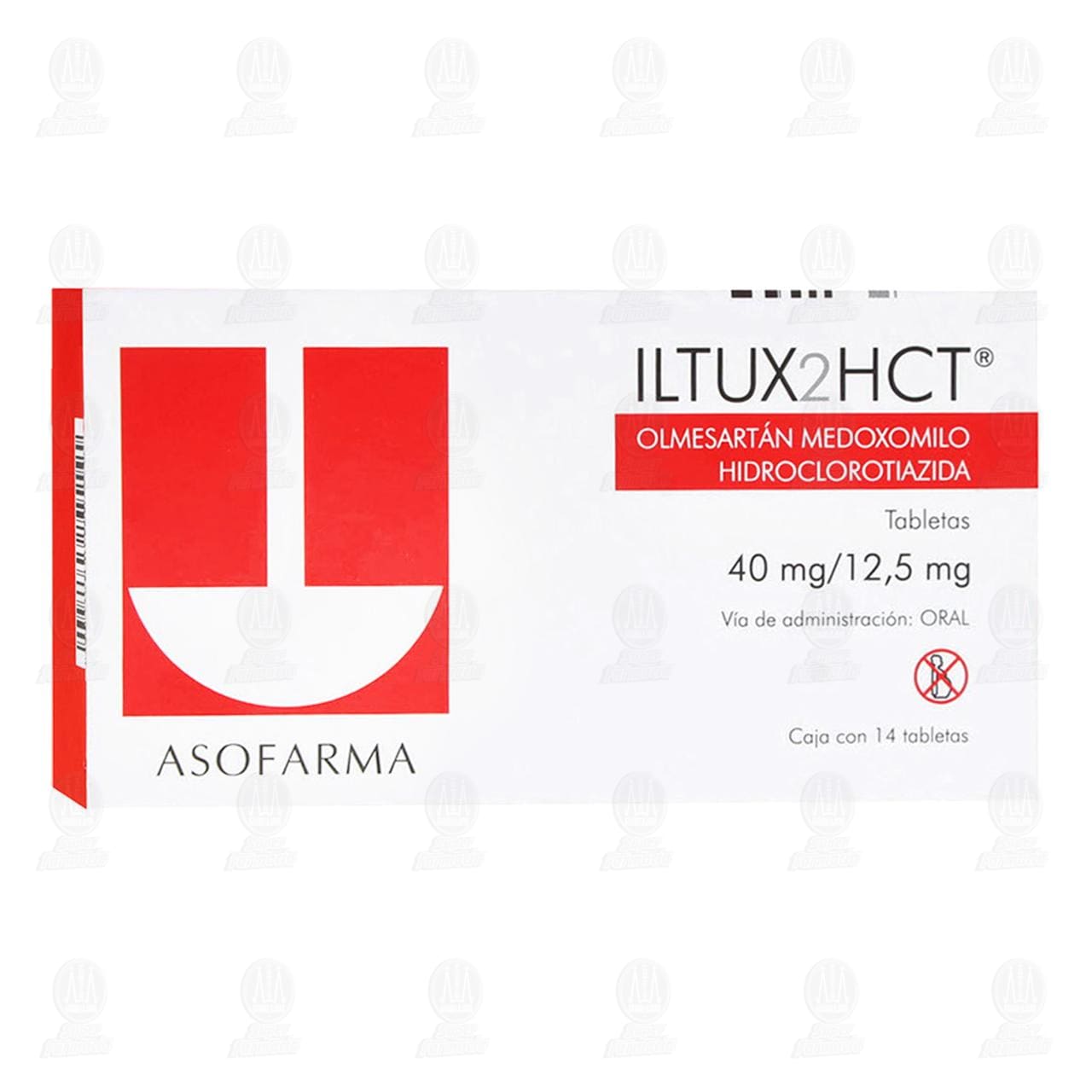 Imagen para Iltux2hct 40mg/12.5mg 14 Tabletas