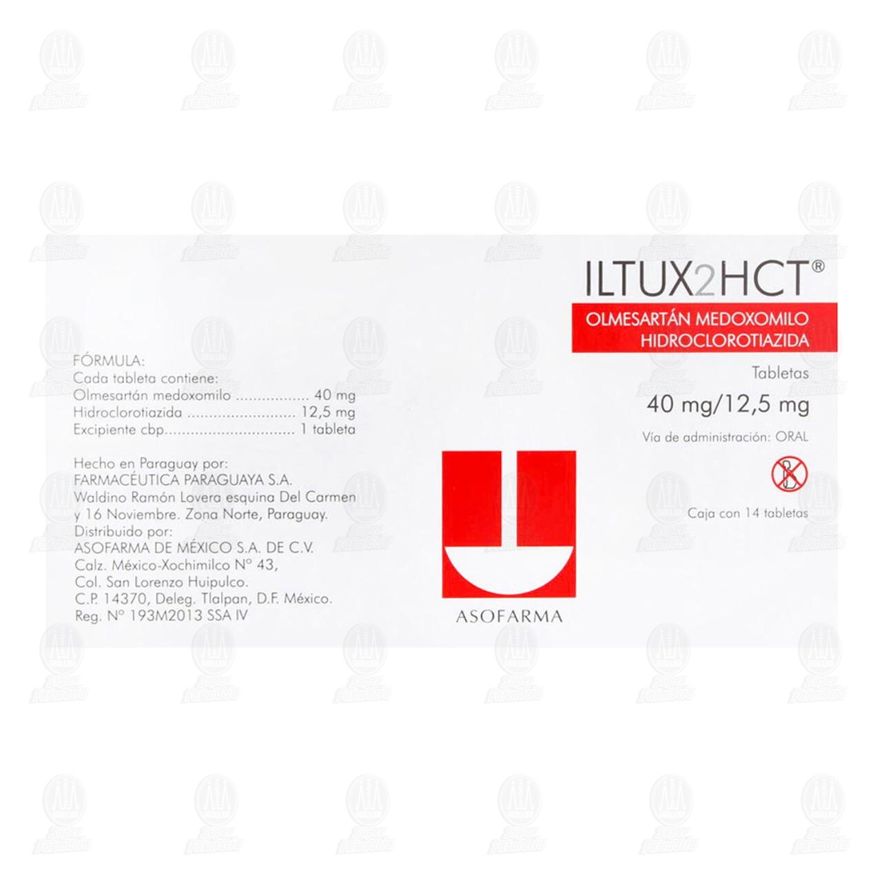 Iltux2HCT 40mg/12.5mg, 14 Tabletas. image number 2
