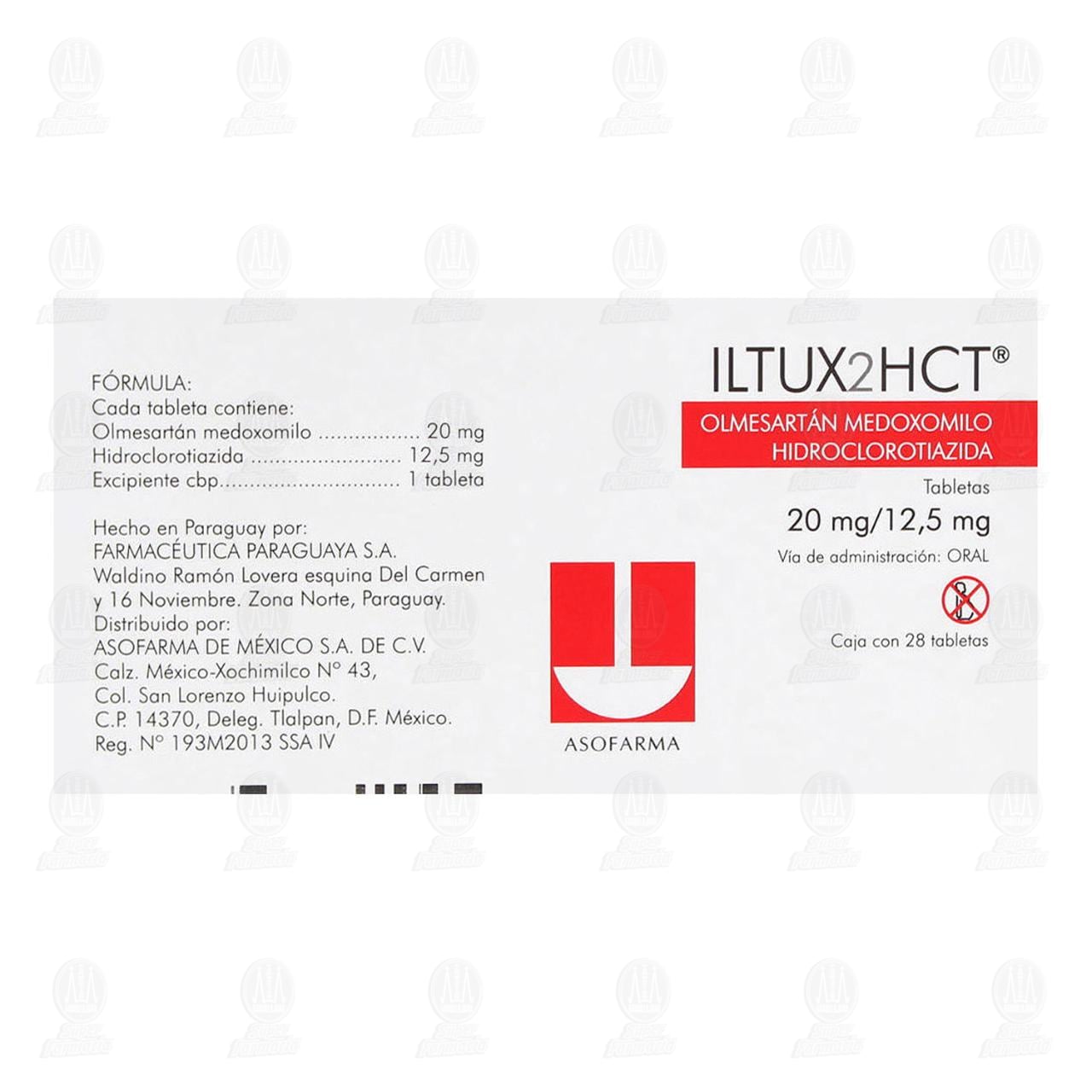 Iltux2HCT 20mg/12.5mg, 28 Tabletas. image number 2