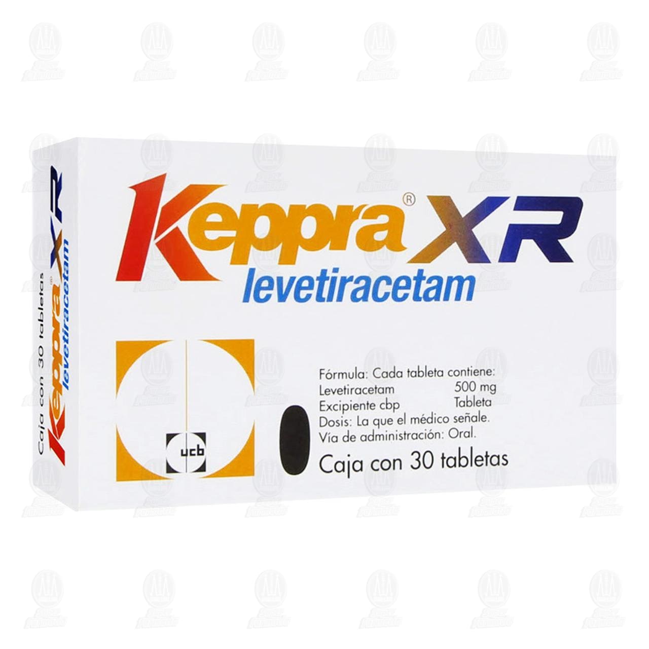 Keppra XR 500 mg, 30 Tabletas.