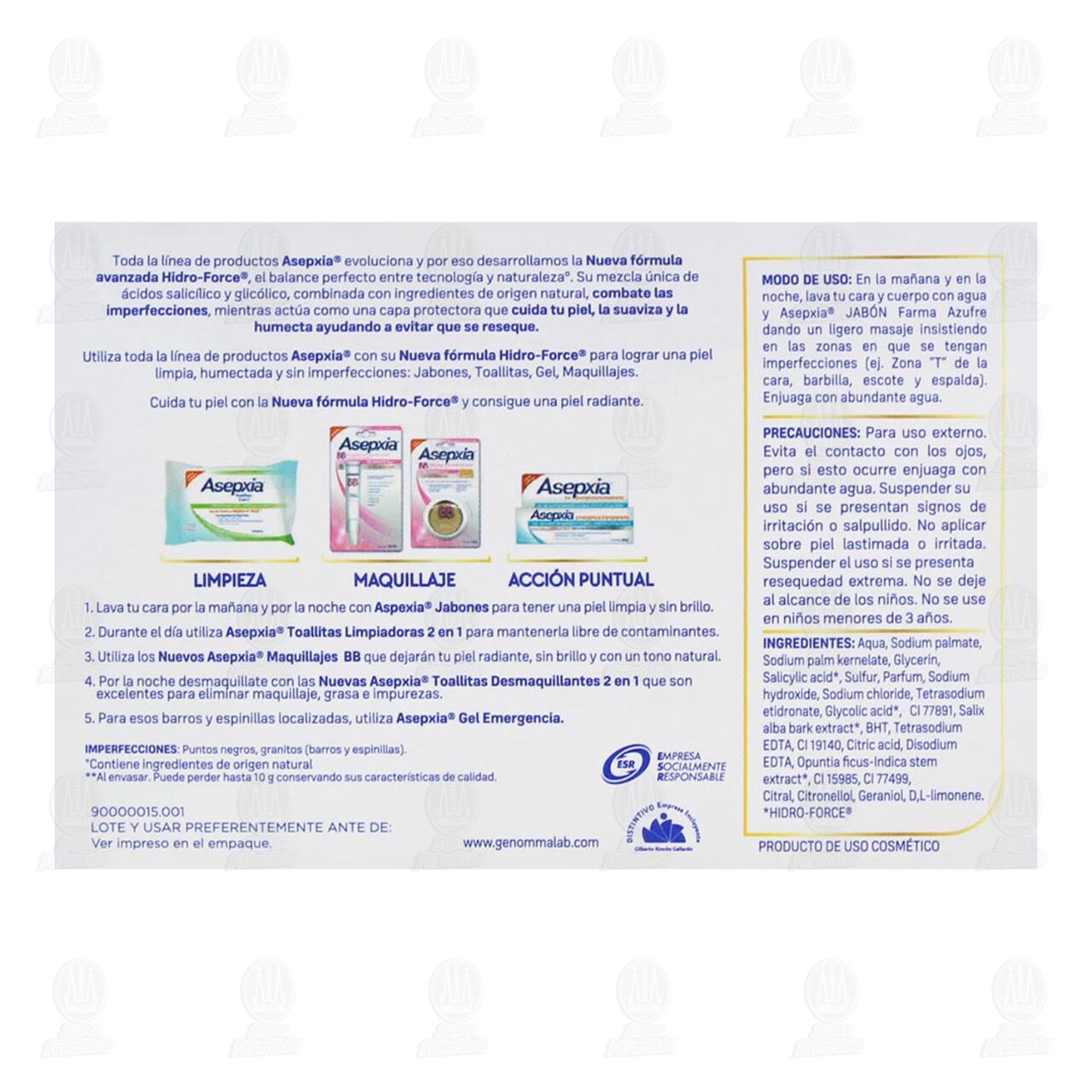 Jab&oacute;n Asepxia Farma Azufre en Barra, 100 gr. image number 2