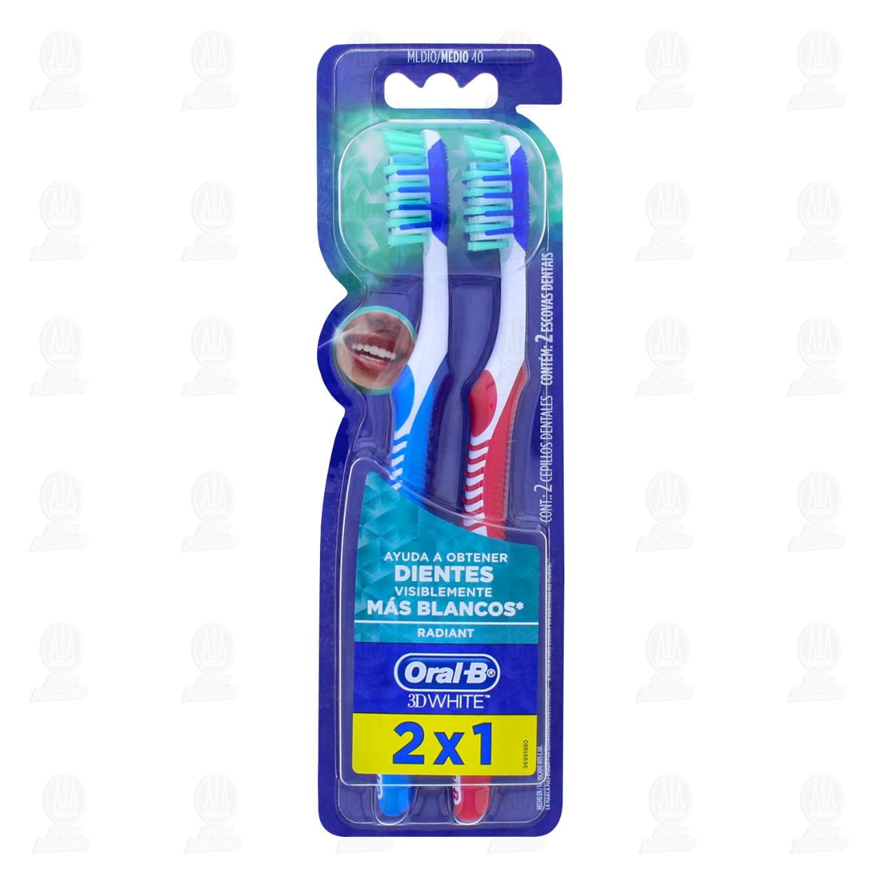 Imagen para Cepillo Dental Oral-B 3D White Radiant 2 Unidades