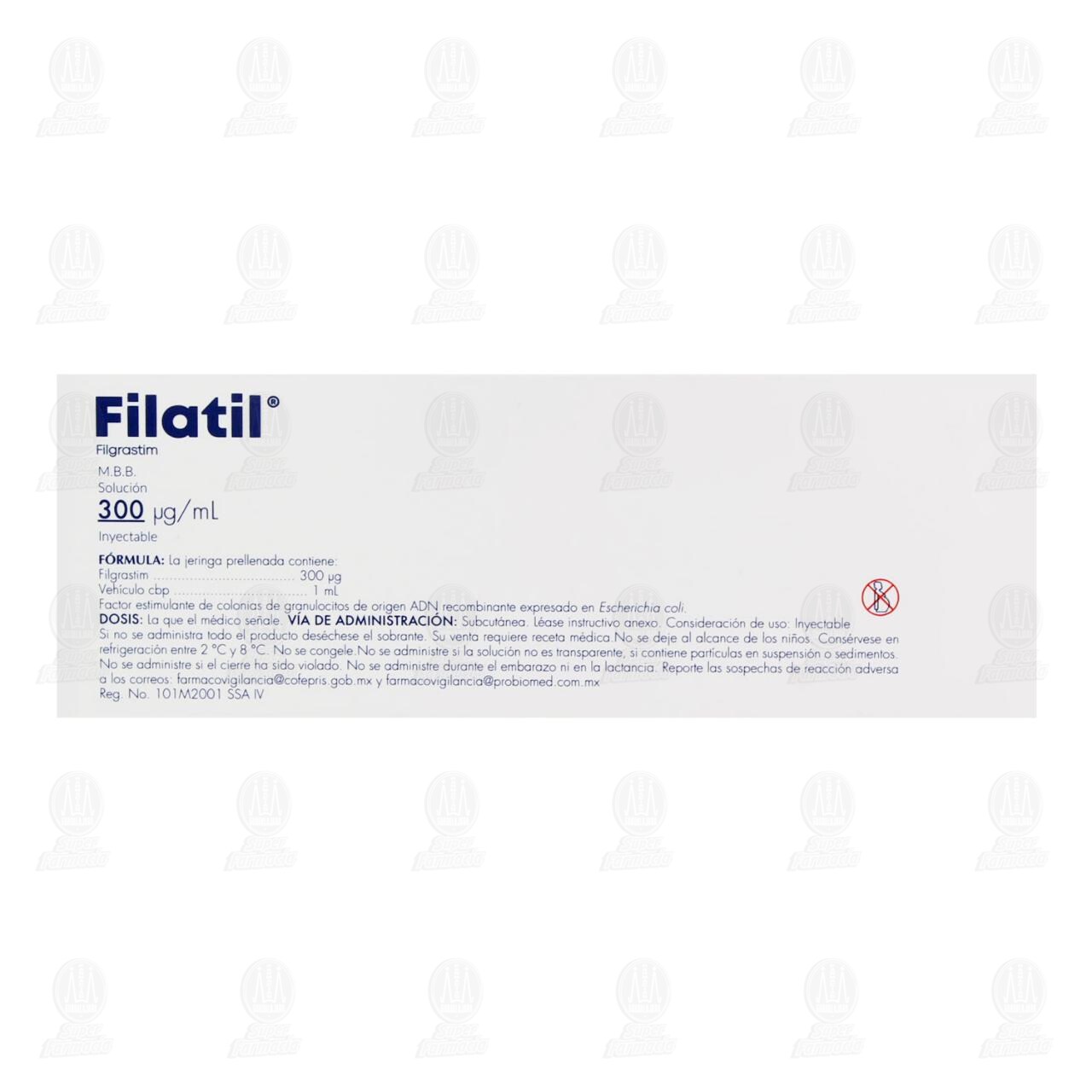 Filatil 300 mcg Solución Inyectable, 1 pz. de FILATIL | Farmacias ...