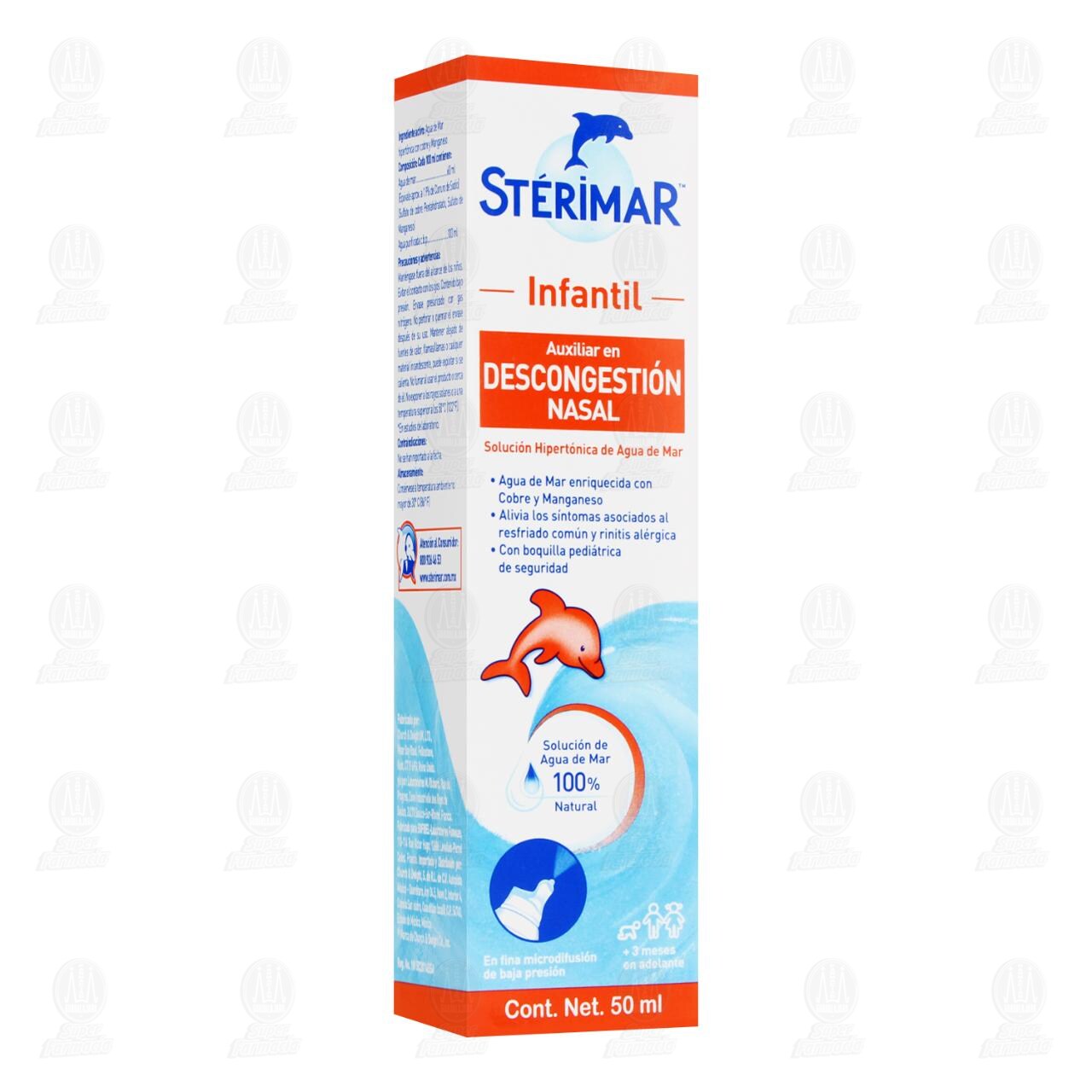 St&eacute;rimar Soluci&oacute;n Hipert&oacute;nica Nasal de Agua de Mar Infantil para Descongesti&oacute;n Nasal, 50 ml.