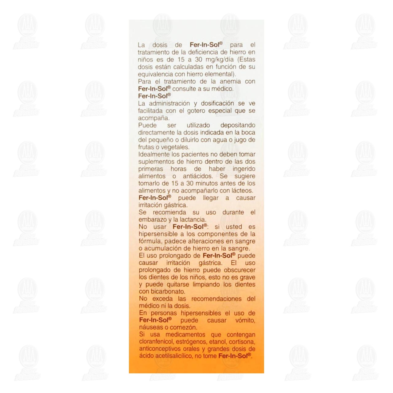 Fer-In-Sol 75mg/ml, 50 ml Soluci&oacute;n Pedi&aacute;trico. image number 3