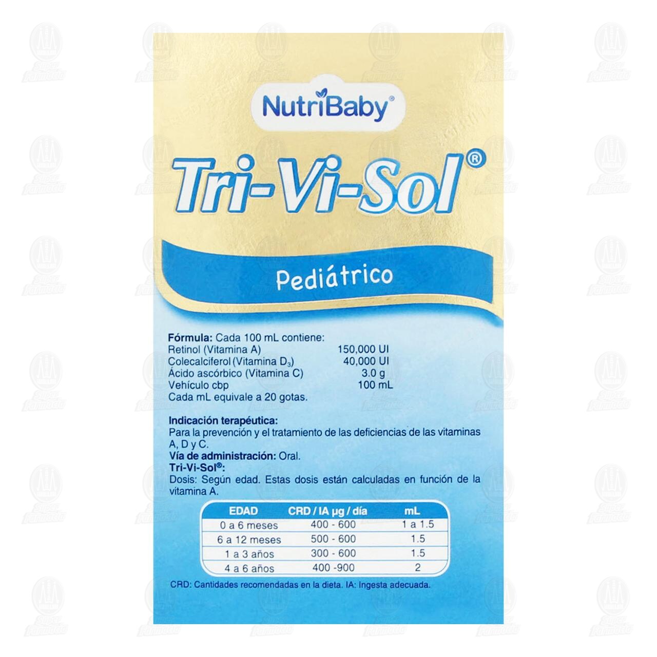 Tri-Vi-Sol 50 ml, Solución Pediátrica Gotas. image number 2