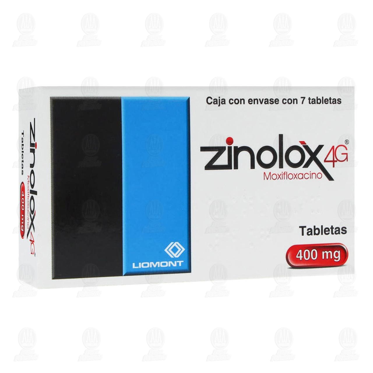 Zinolox 4G 400 mg, 7 Tabletas.