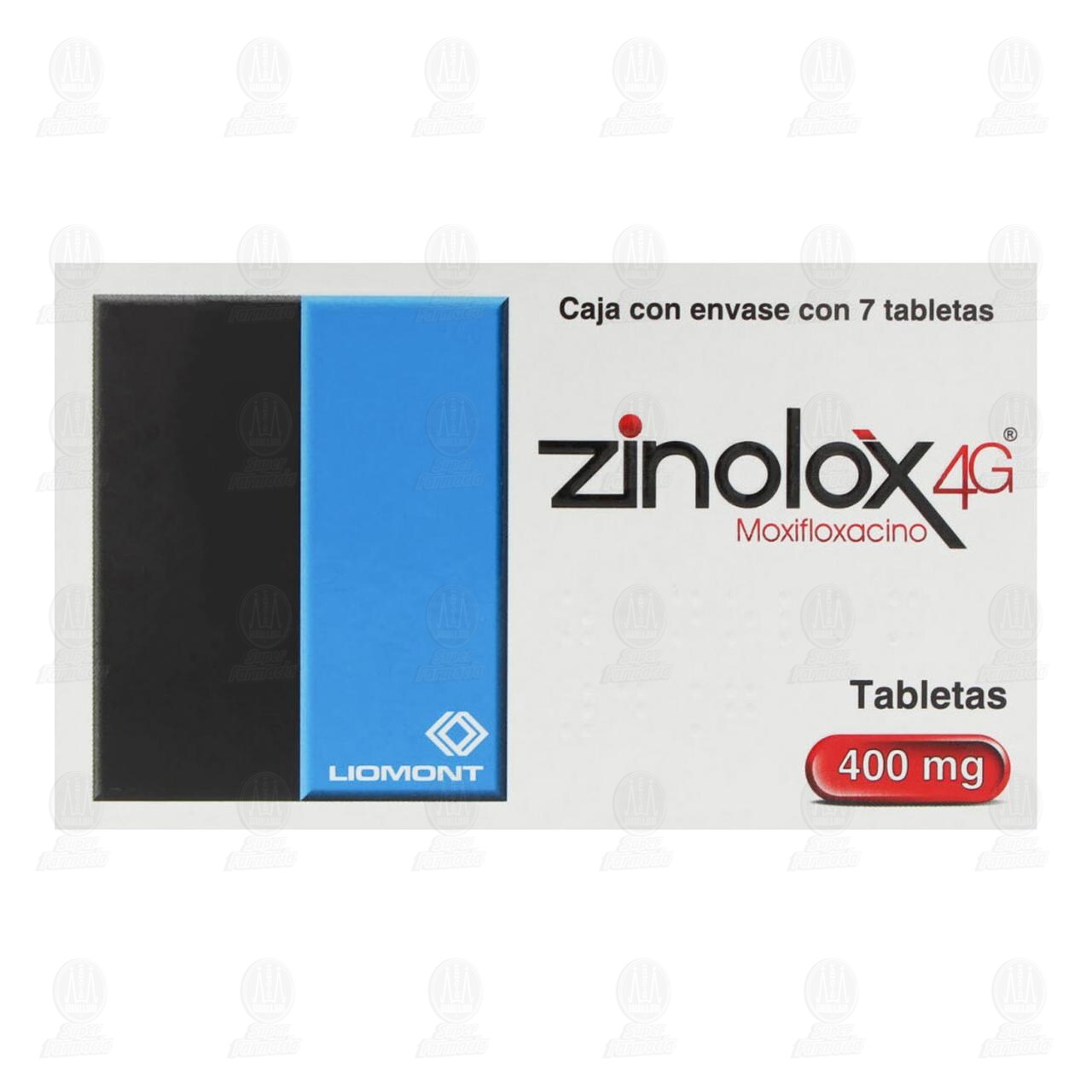 Zinolox 4G 400 mg, 7 Tabletas. image number 1