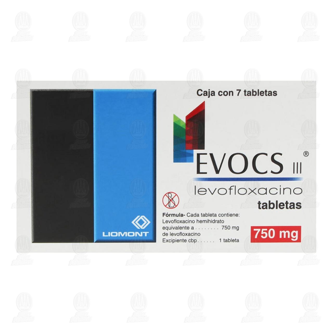Evocs III 750 mg, 7 Tabletas. image number 2