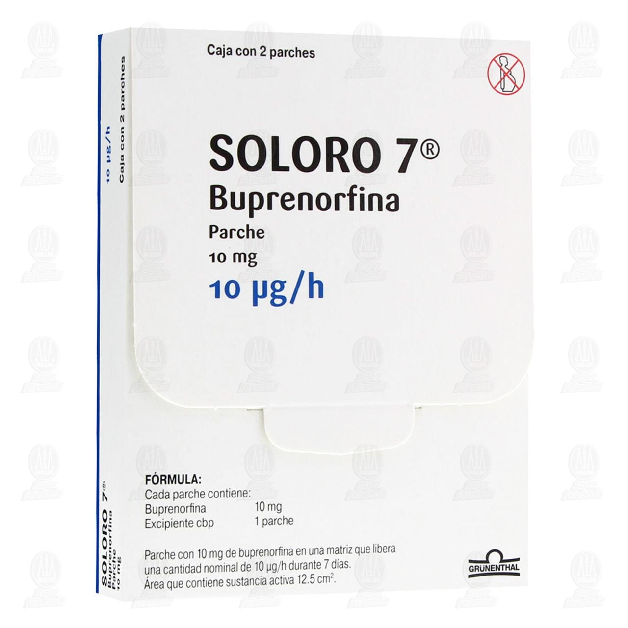 Soloro 7 10mg, 2 Parches. image number 0