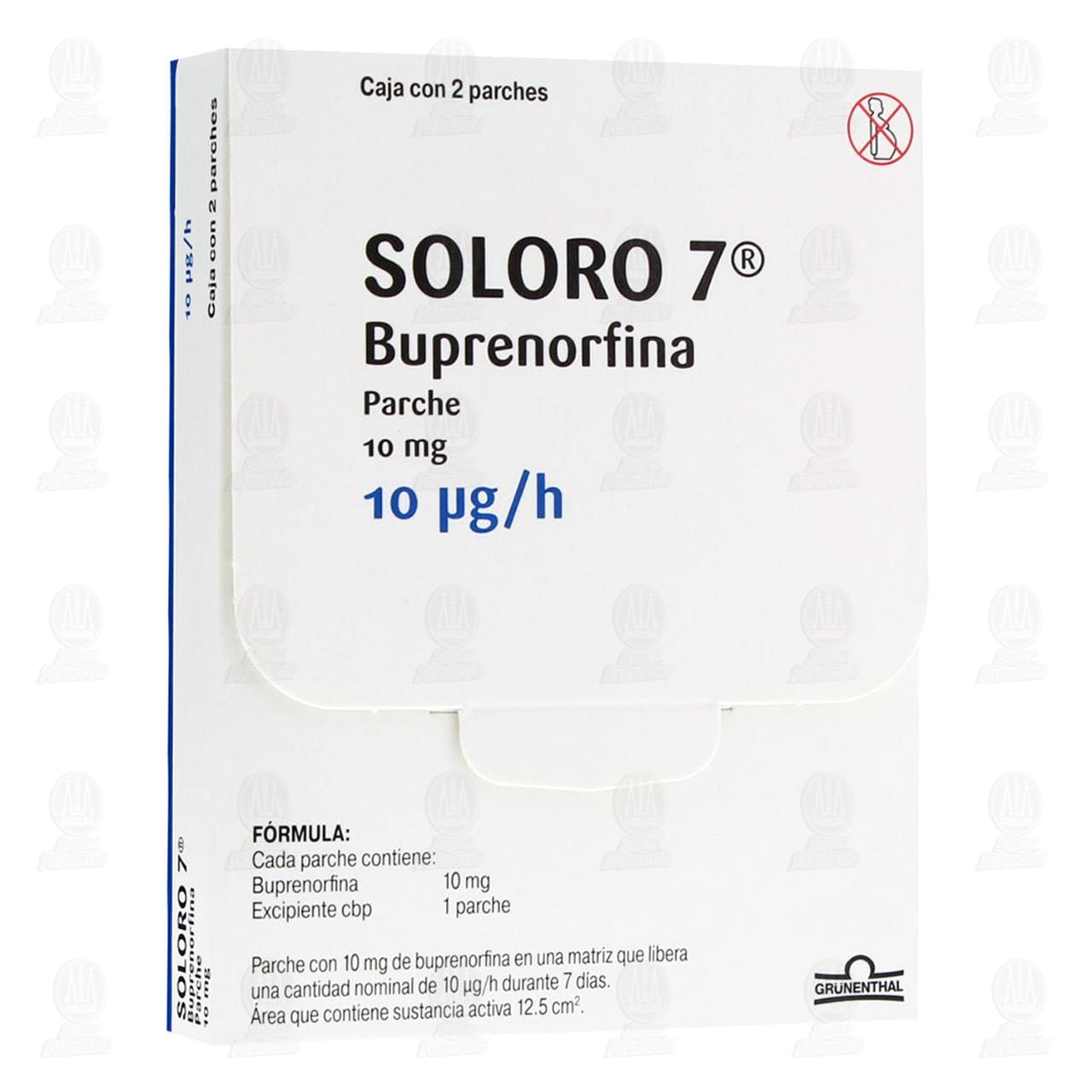 Soloro 7 10mg, 2 Parches. image number 0