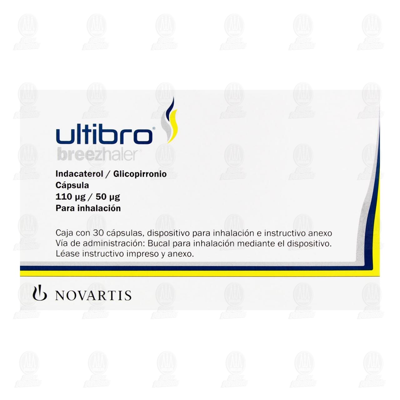 Ultibro Breezhaler 110mcg/50mcg, 30 C&aacute;psulas. image number 1