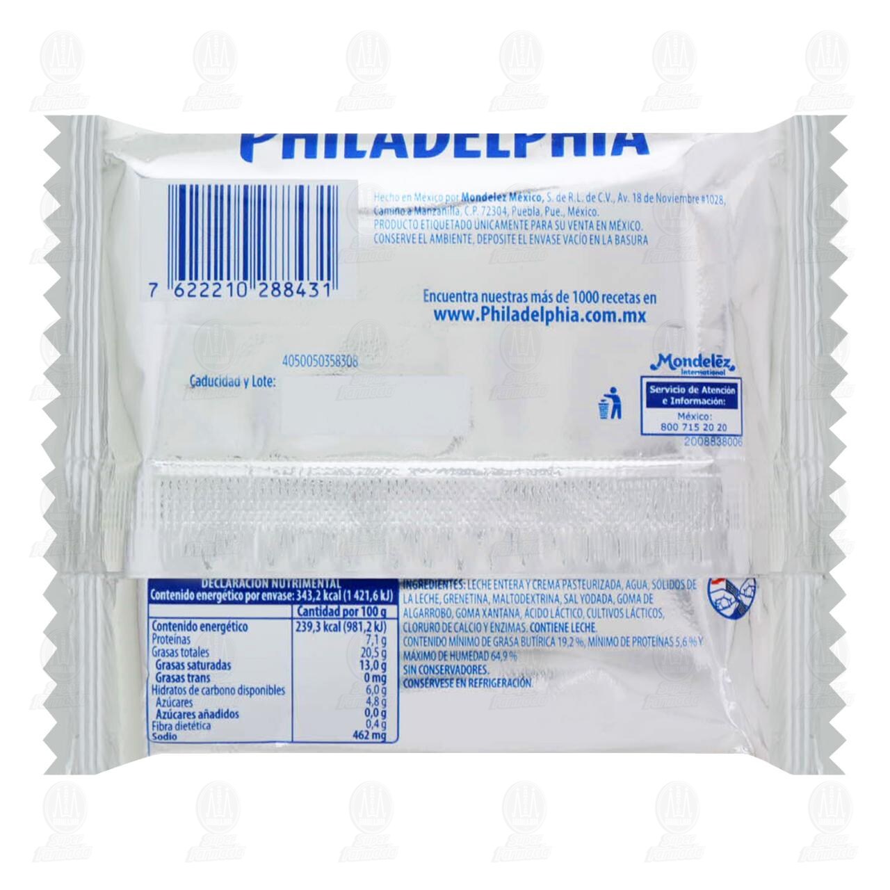 Queso Crema Philadelphia Original Rebanadas, 144 gr. image number 1