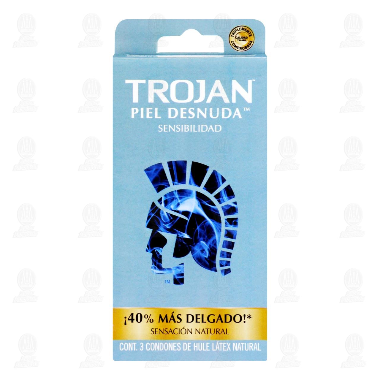 Imagen para Trojan Condón Piel Desnuda Sensibilidad, 3 pzas.