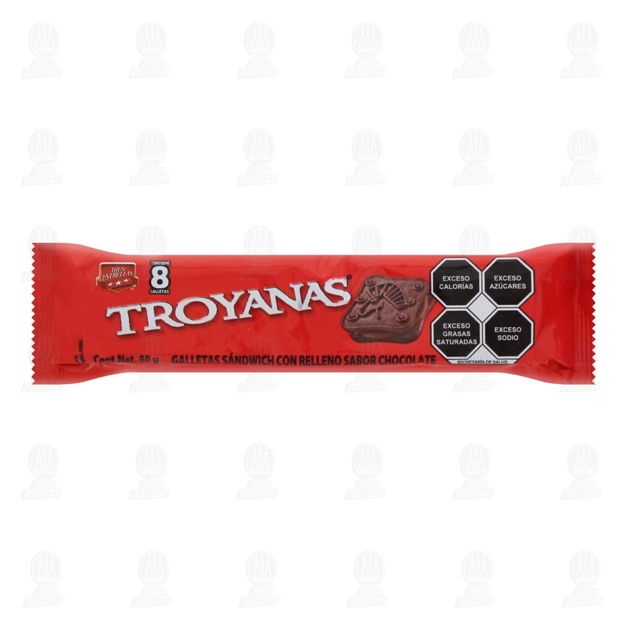 Imagen para Galleta Troyanas Sabor Chocolate, 80 gr.