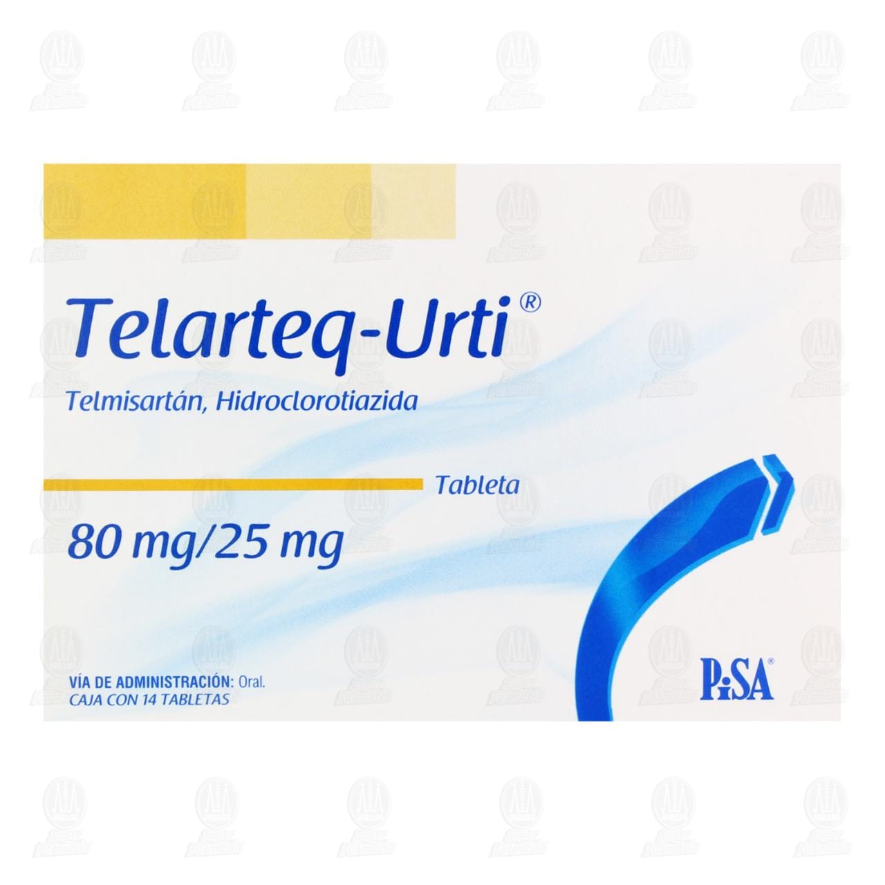 Telarteq-Urti 80mg/25mg, 14 Tabletas. image number 1