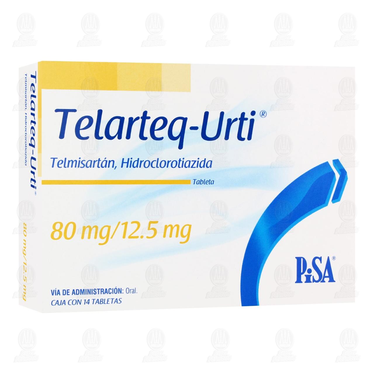 Telarteq-Urti 80mg/12.5mg, 14 Tabletas. image number 0