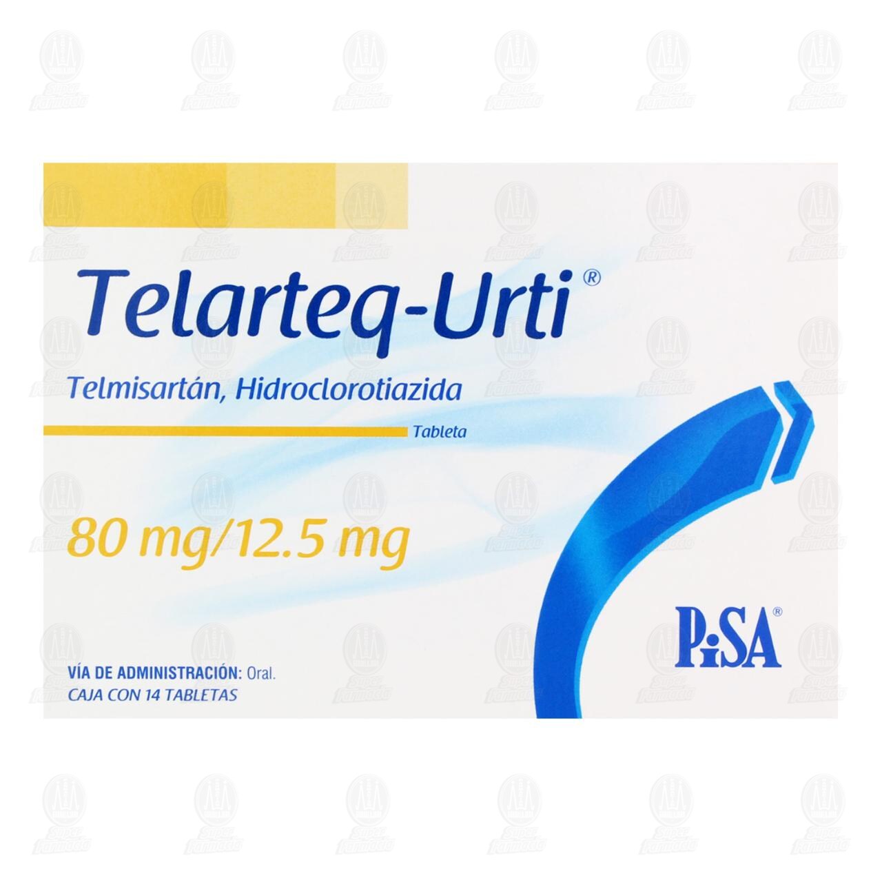 Telarteq-Urti 80mg/12.5mg, 14 Tabletas. image number 1