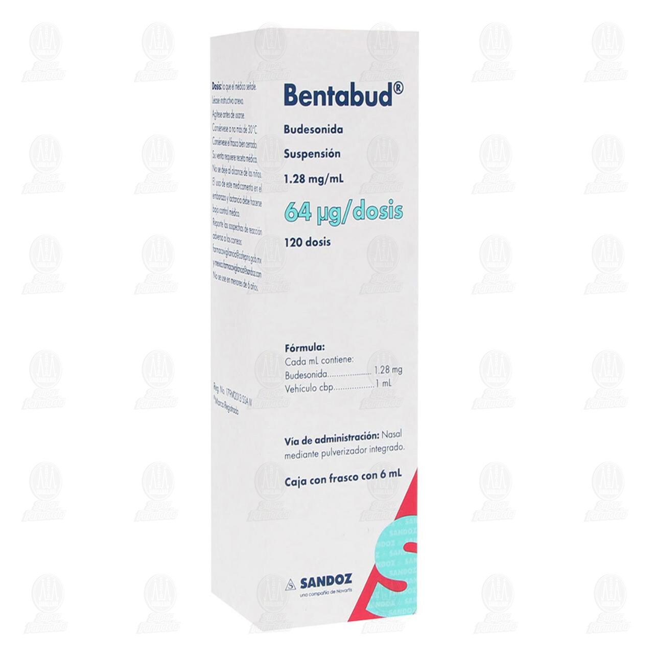 Bentabud 1.28mg 64mcg 6 ml, Suspensi&oacute;n 120 Dosis. image number 0