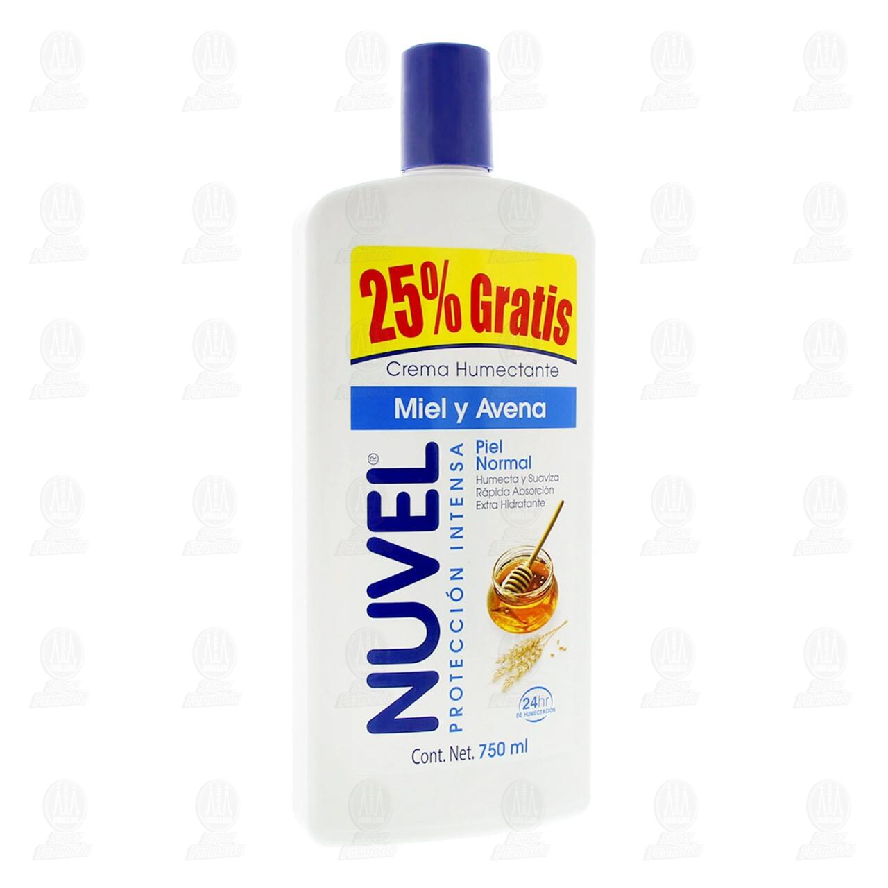 Crema Humectante Nuvel Protecci&oacute;n Intensa con Miel y Avena, 750 ml. image number 0