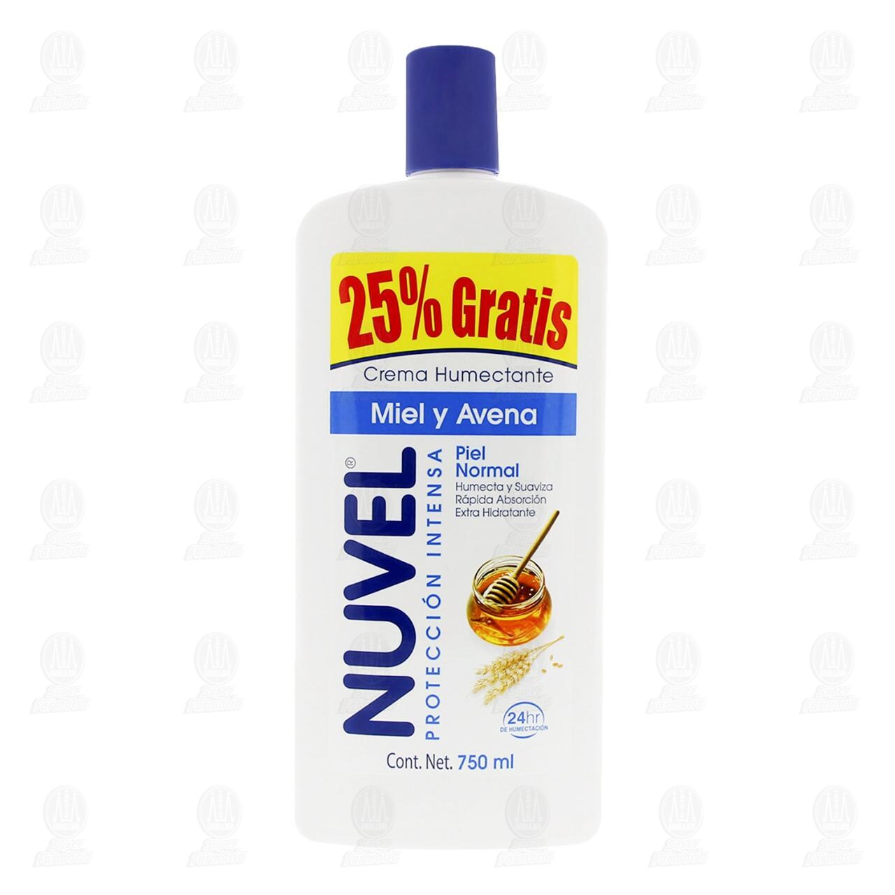Crema Humectante Nuvel Protecci&oacute;n Intensa con Miel y Avena, 750 ml. image number 1