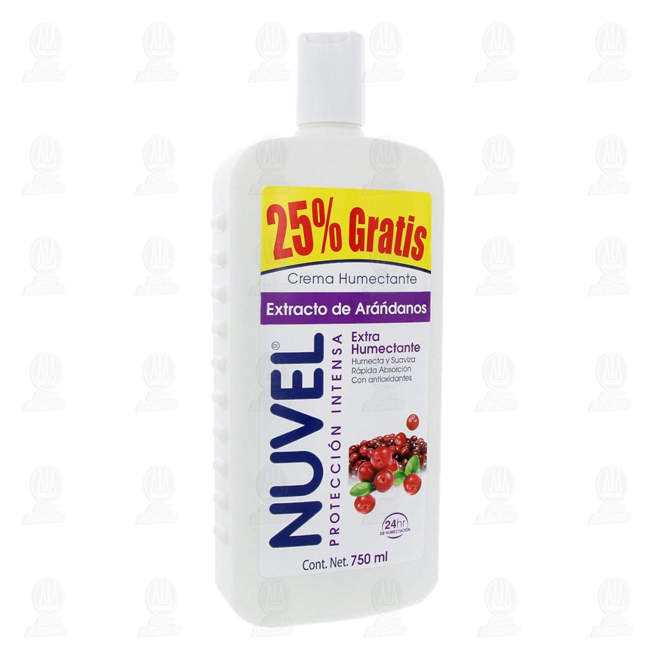 Crema Corporal Nuvel Protecci&oacute;n Intensa con Extracto de Ar&aacute;ndanos, 750 ml. image number 0