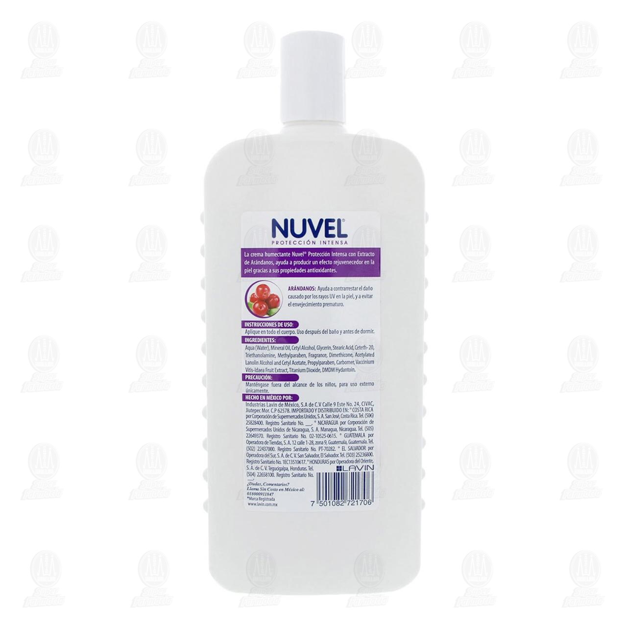 Crema Corporal Nuvel Protecci&oacute;n Intensa con Extracto de Ar&aacute;ndanos, 750 ml. image number 2