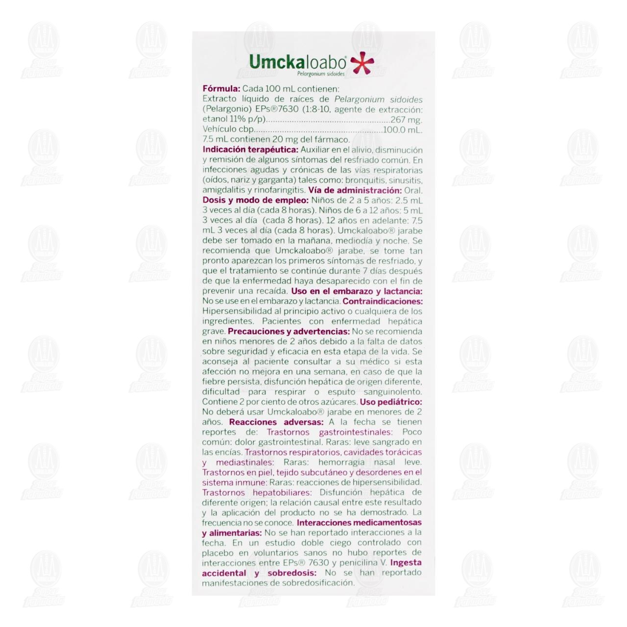 Umckaloabo Jarabe Infantil, 100 ml. image number 2