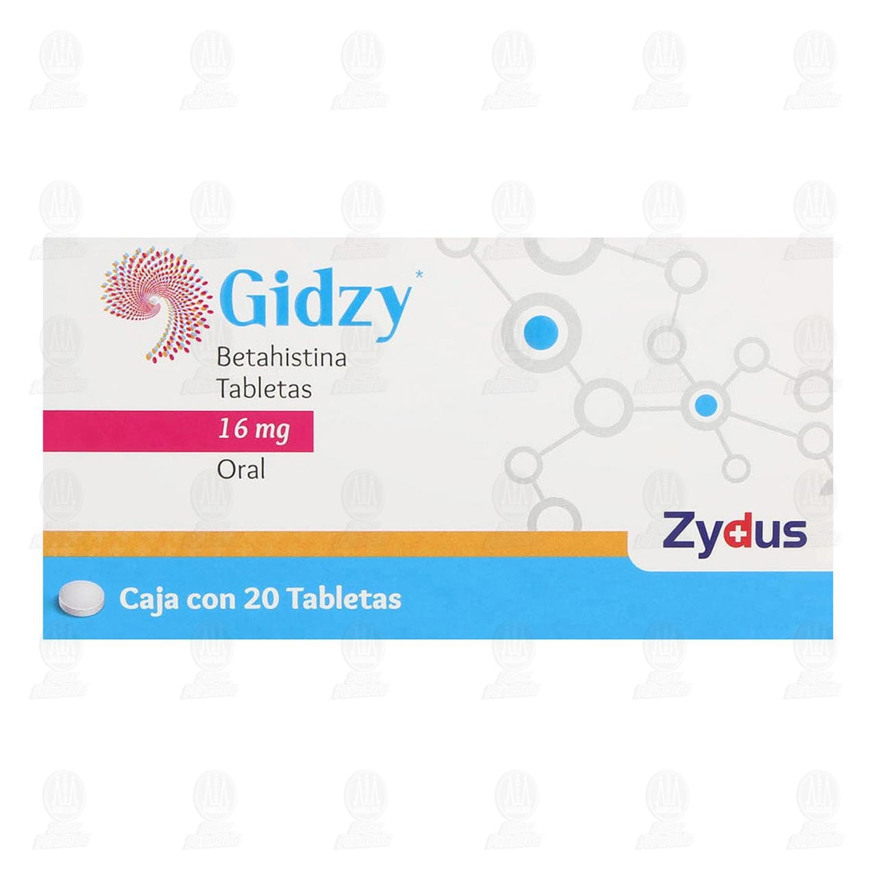 Gidzy 16 mg, 20 Tabletas. image number 1