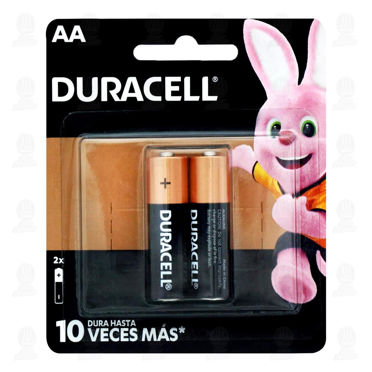 Pilas Duracell Alcalinas AA, 2 pzas.