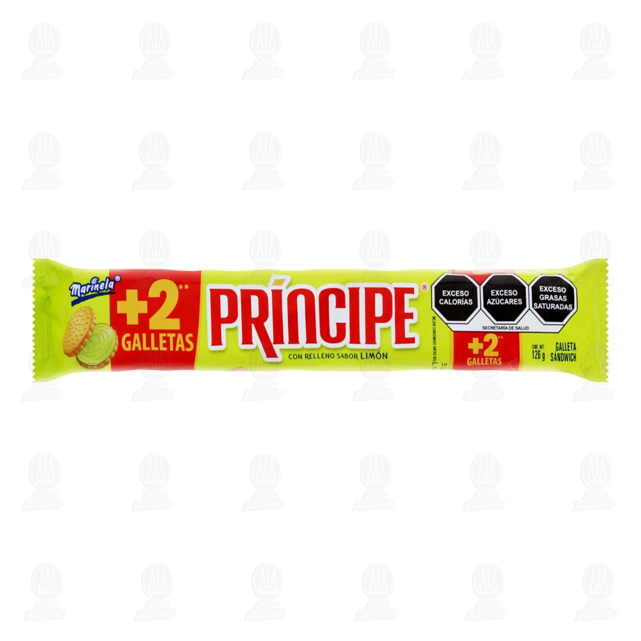Galletas Pr&iacute;ncipe Marinela Sabor Lim&oacute;n, 126 gr.