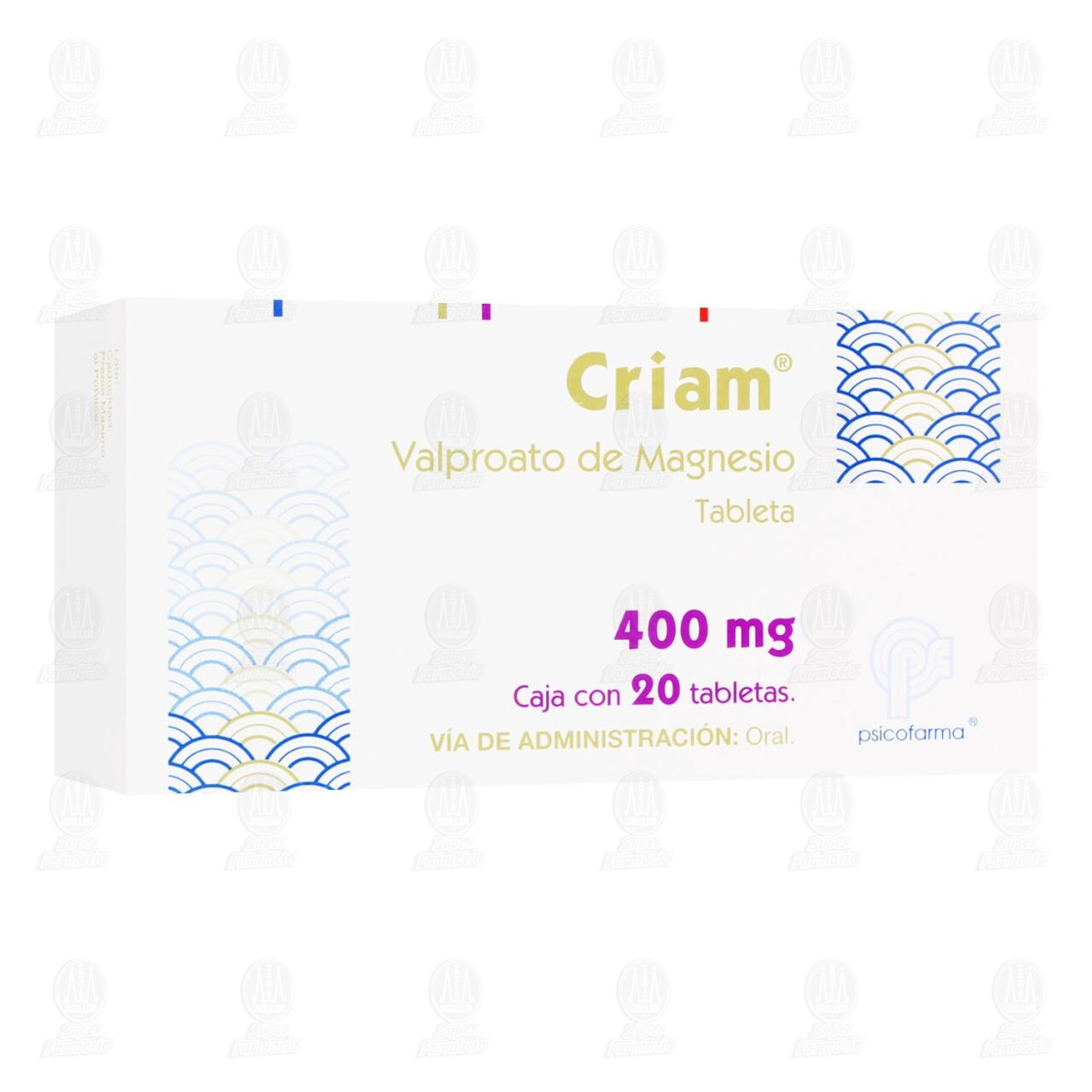 Criam 400 mg, 20 Tabletas. image number 0