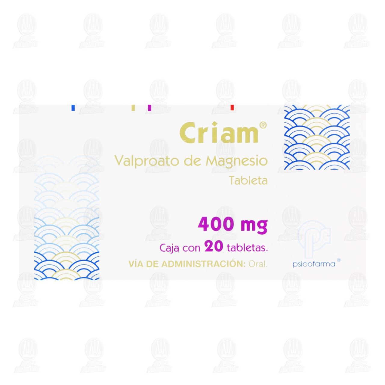 Criam 400 mg, 20 Tabletas. image number 1