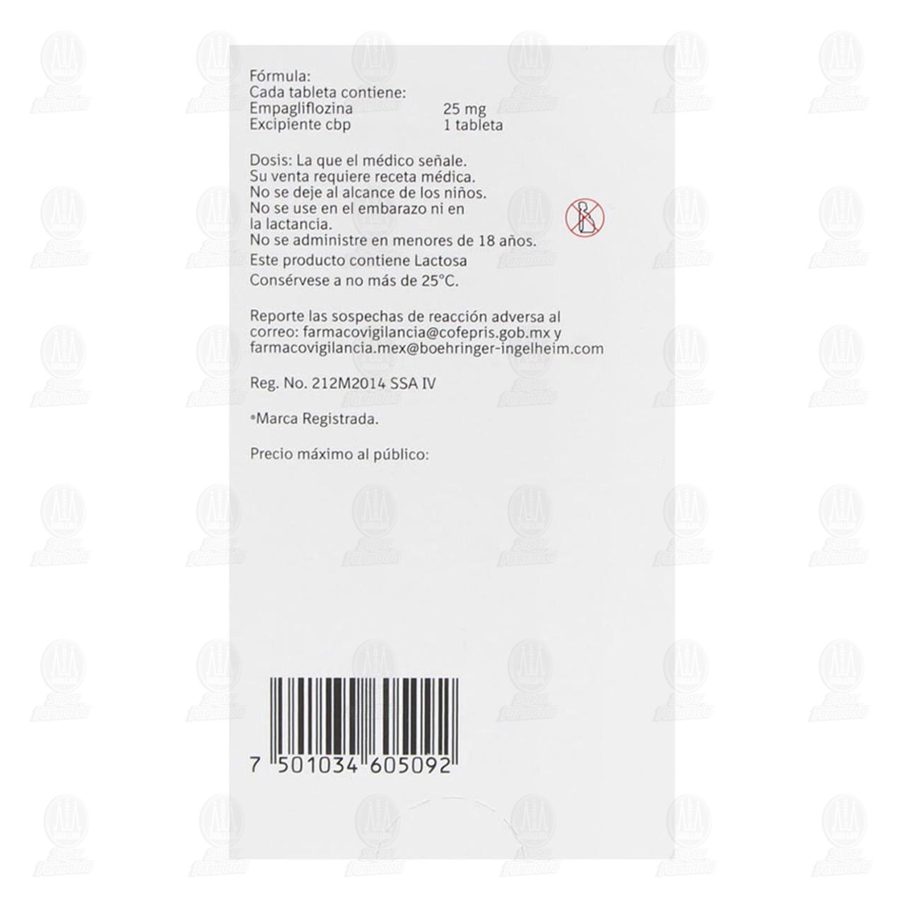 Jardianz 25 mg, 10 Tabletas. image number 2