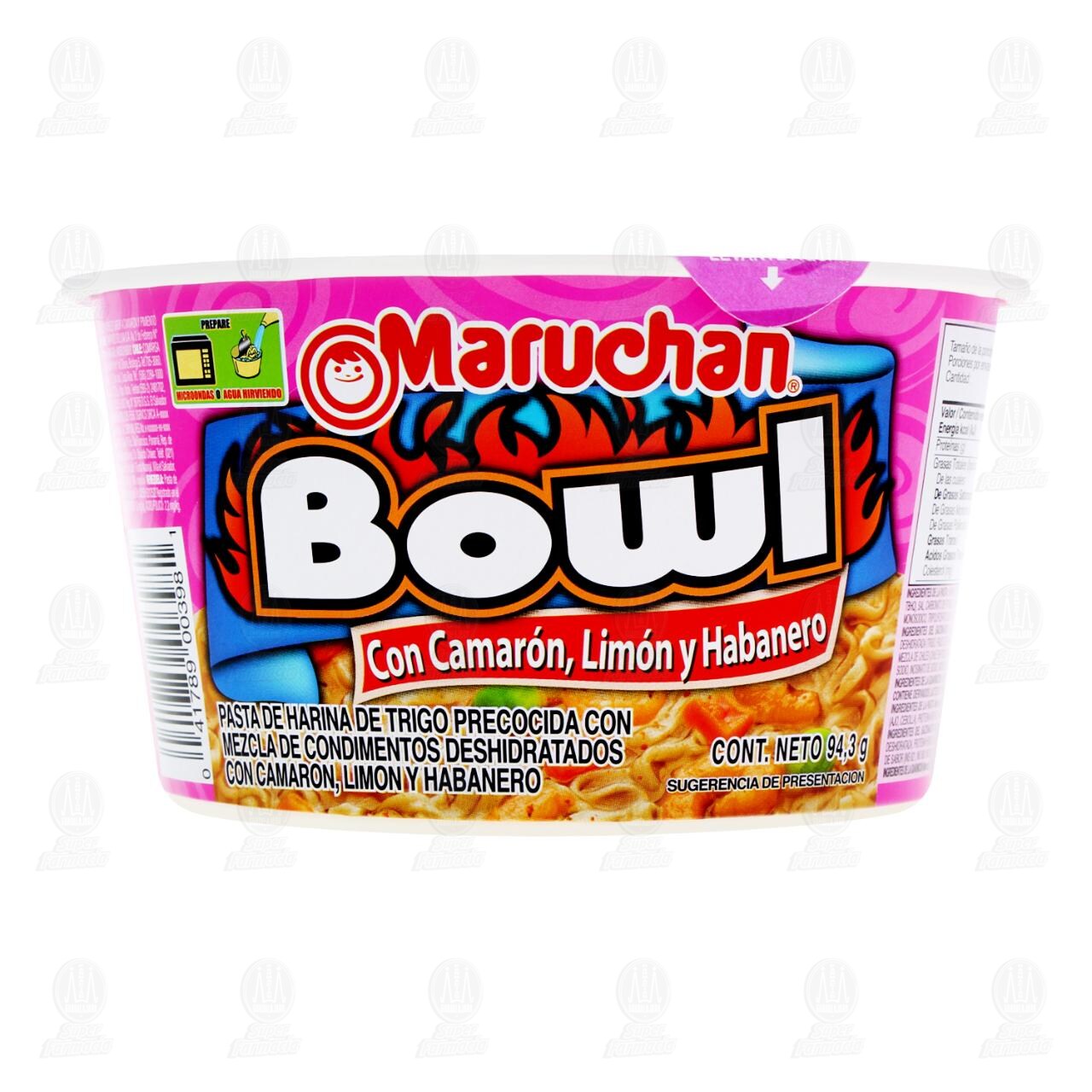 Sopa Maruchan Bowl Sabor Camar&oacute;n, Lim&oacute;n y Habanero, 94.3 gr. image number 1