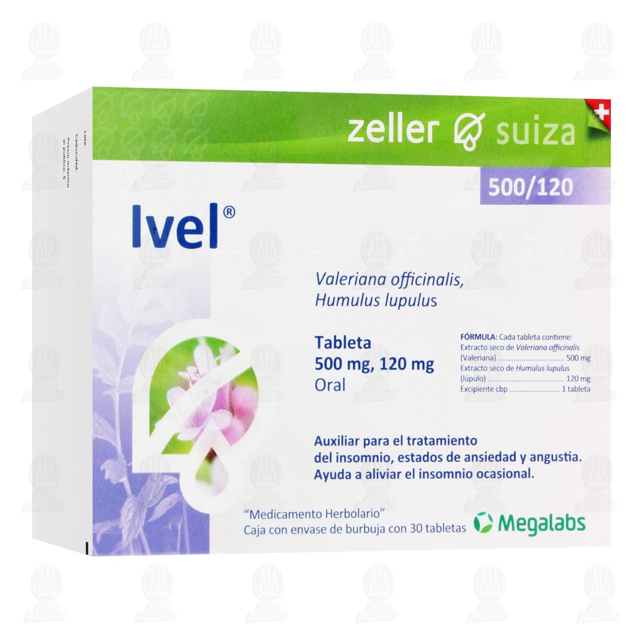 Ivel 500mg/120mg, 30 Tabletas.