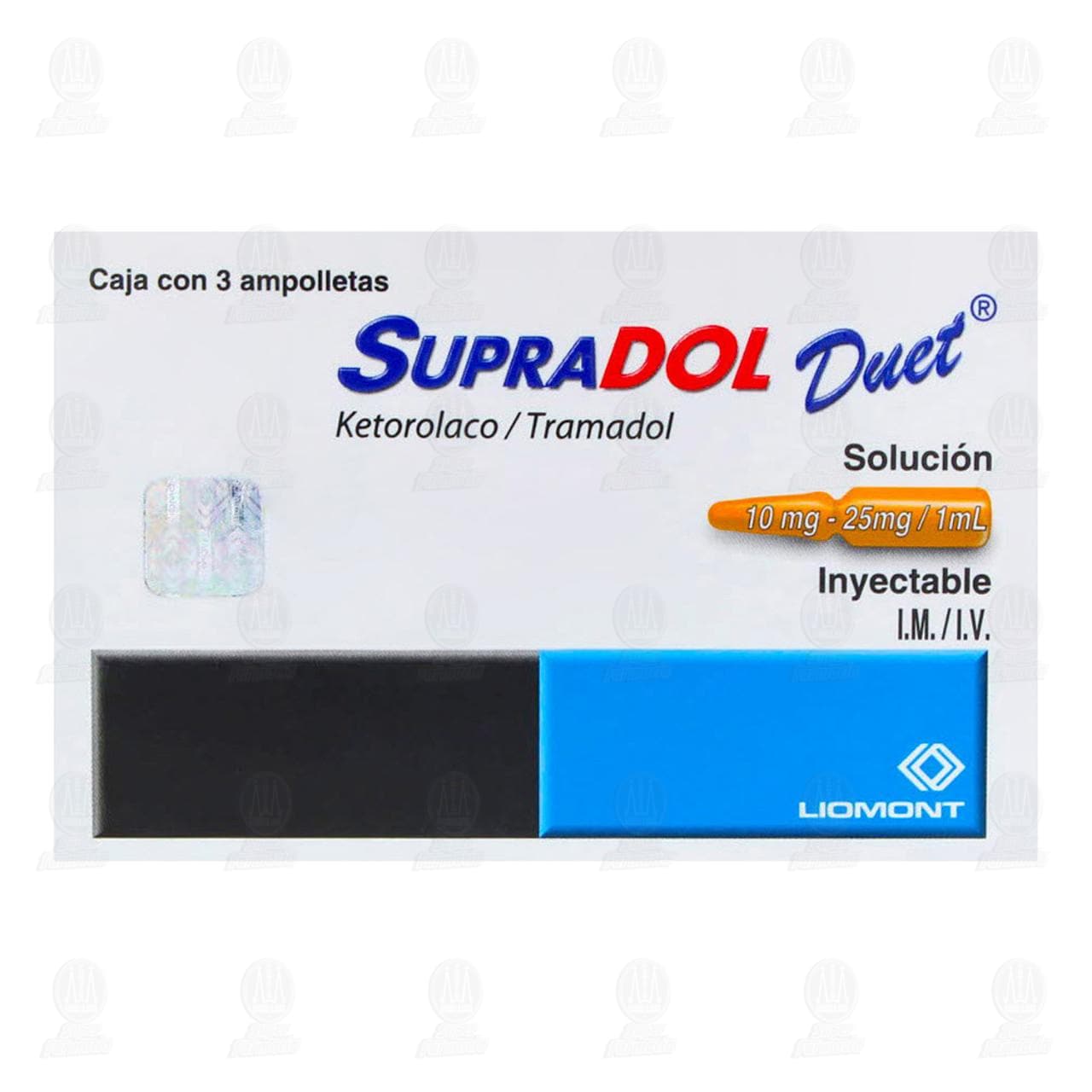 Supradol Duet 10/25mg/1ml, 3 Ampolletas de 1 ml c/u. image number 1