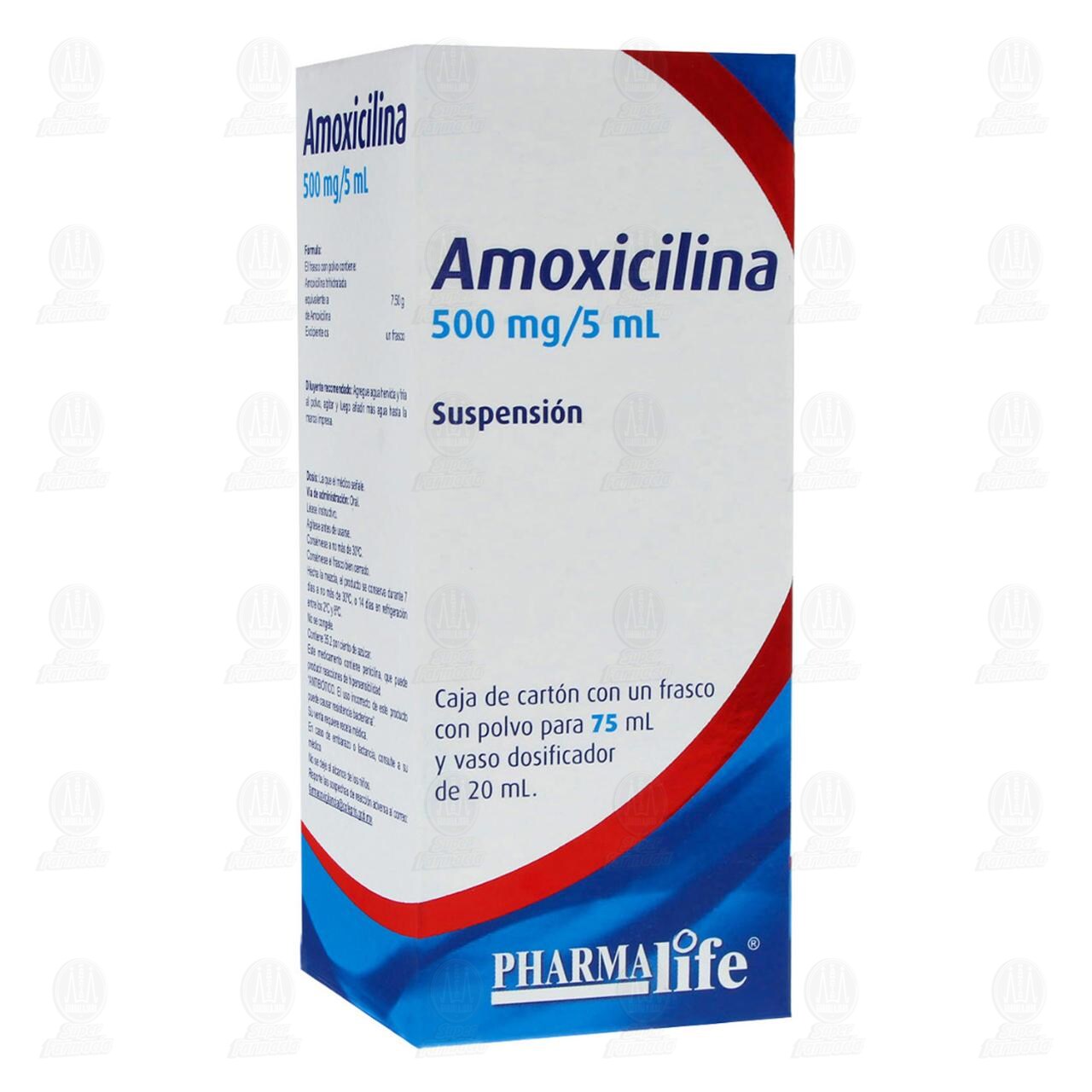 Amoxicilina 500mg/5ml, Suspensi&oacute;n 75 ml Pharmalife. image number 0