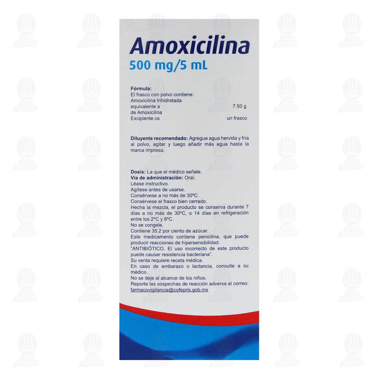 Amoxicilina 500mg/5ml, Suspensi&oacute;n 75 ml Pharmalife. image number 3