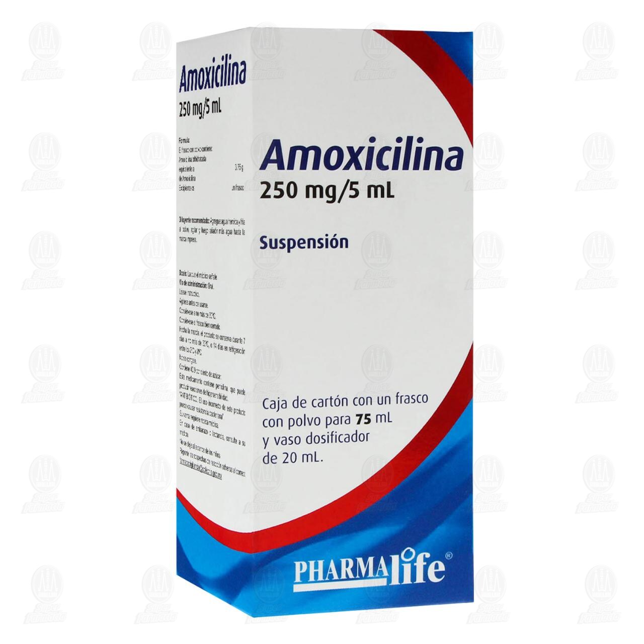 Amoxicilina 250mg/5ml, Suspensi&oacute;n 75 ml Pharmalife. image number 0