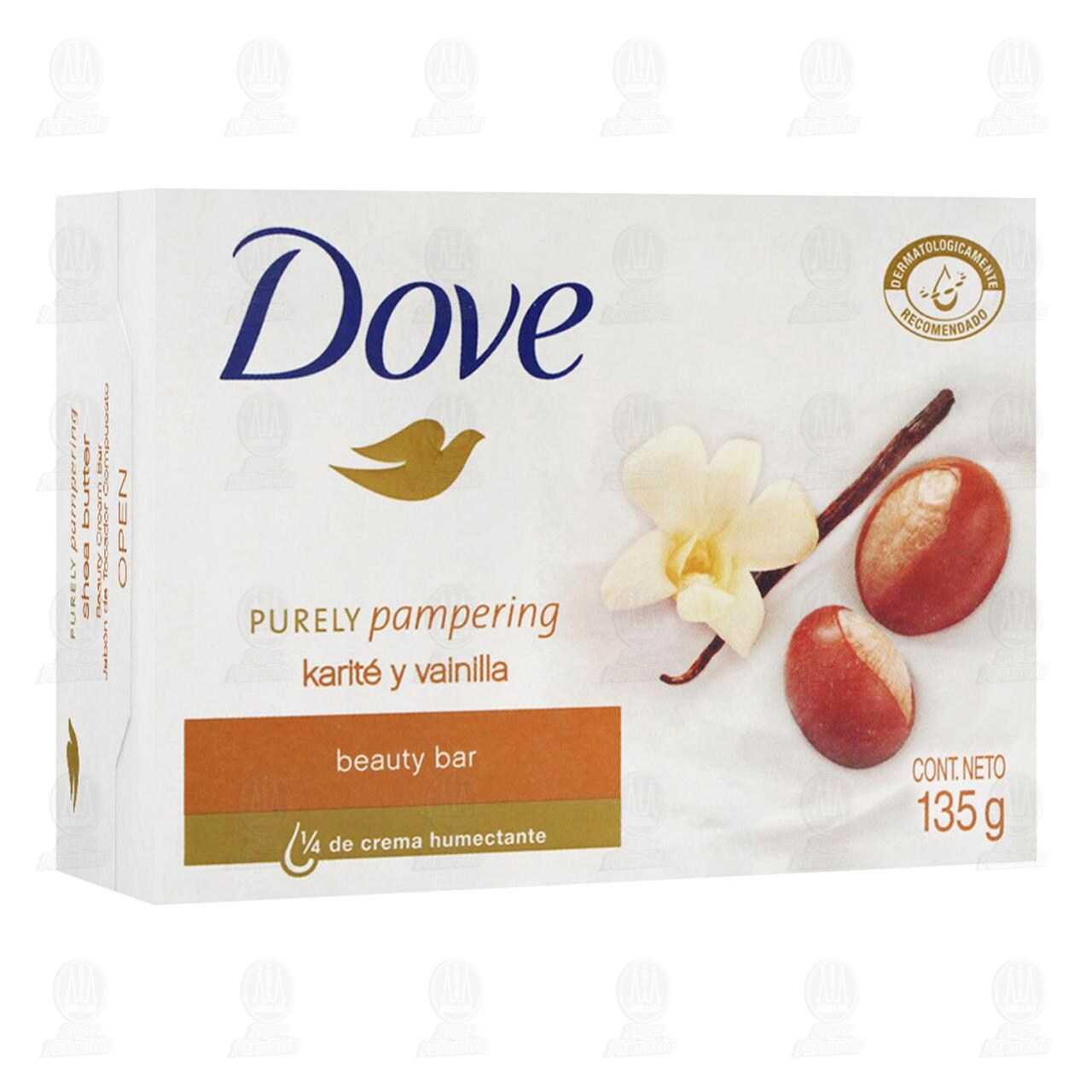 Jab&oacute;n de Tocador Dove Purely Pampering Karit&eacute; y Vainilla con Crema, 135 gr. image number 0