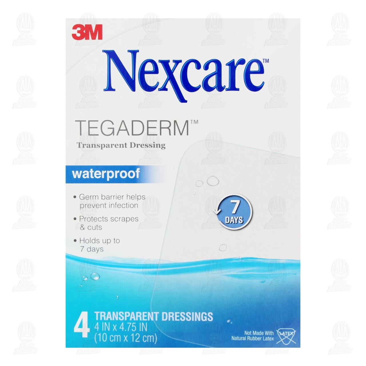 3M Tegaderm Ap&oacute;sito Impermeable Transparente 10cm x 12cm, 4 pzas. image number 1