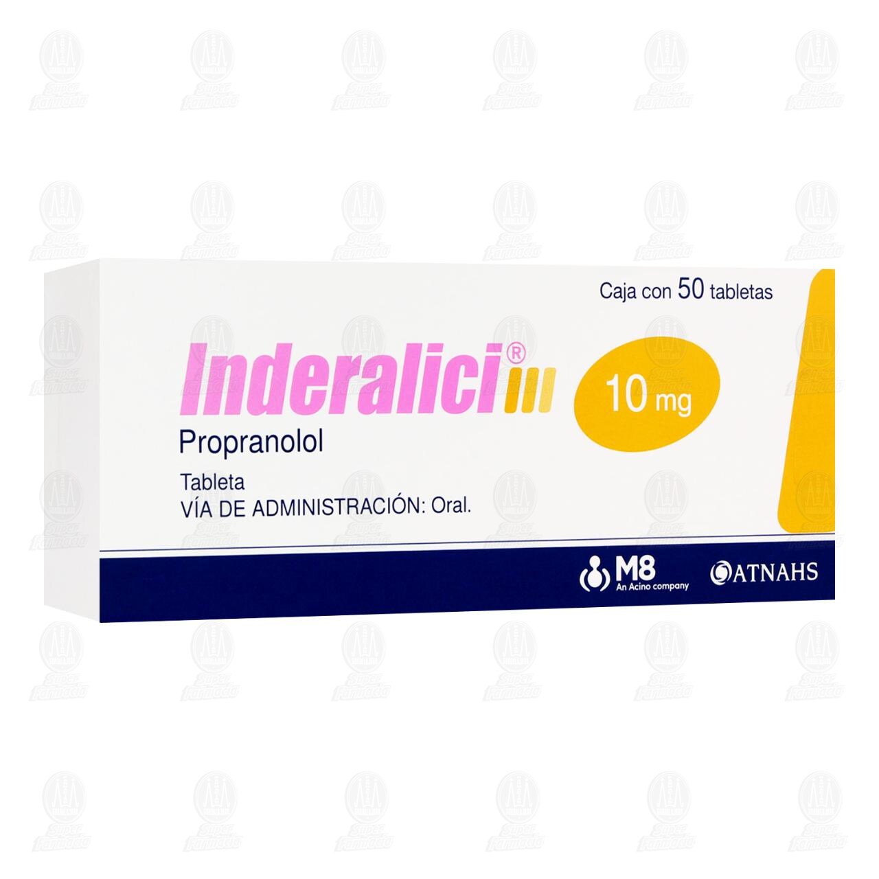 Inderalici 10 mg, 50 Tabletas. image number 0