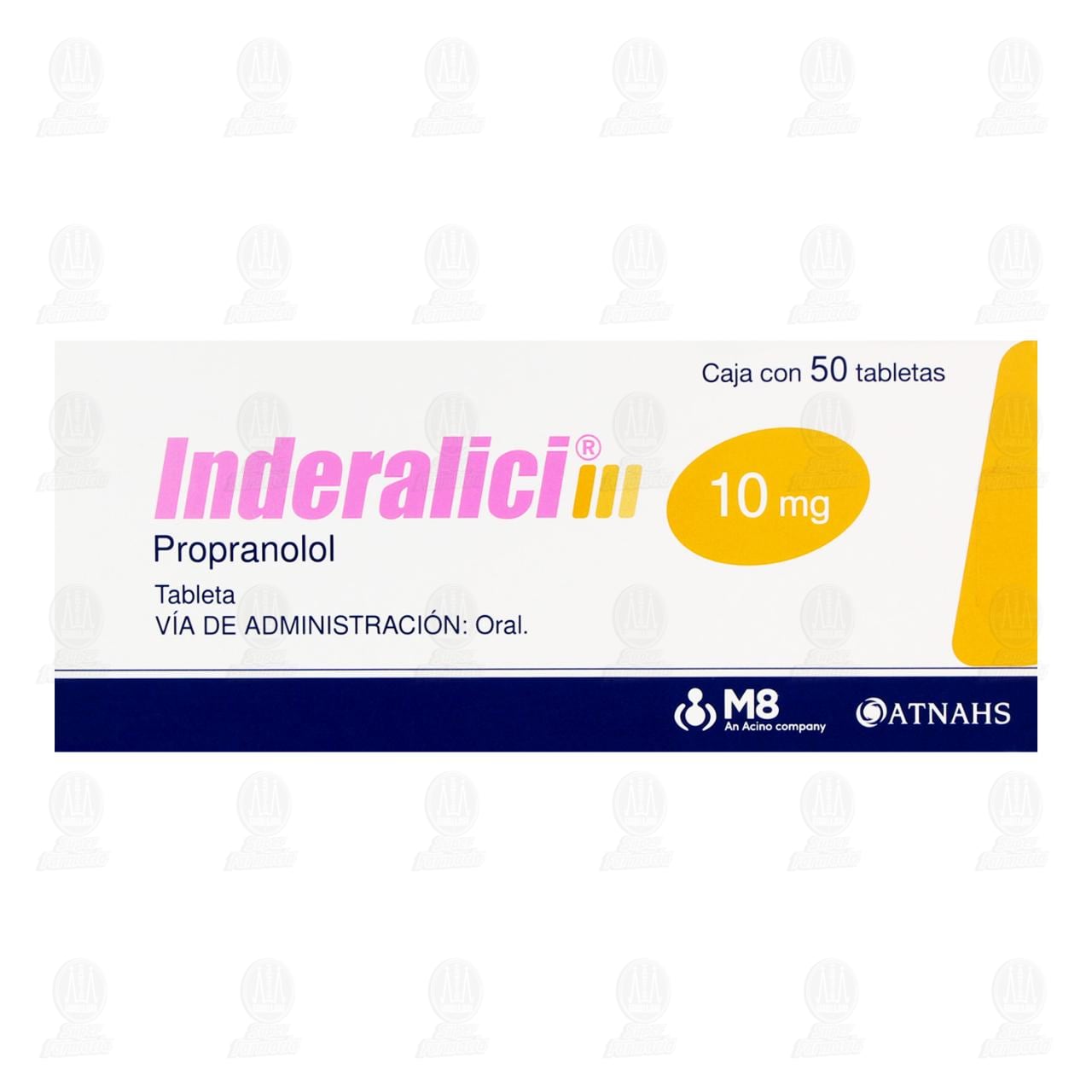 Inderalici 10 mg, 50 Tabletas. image number 1